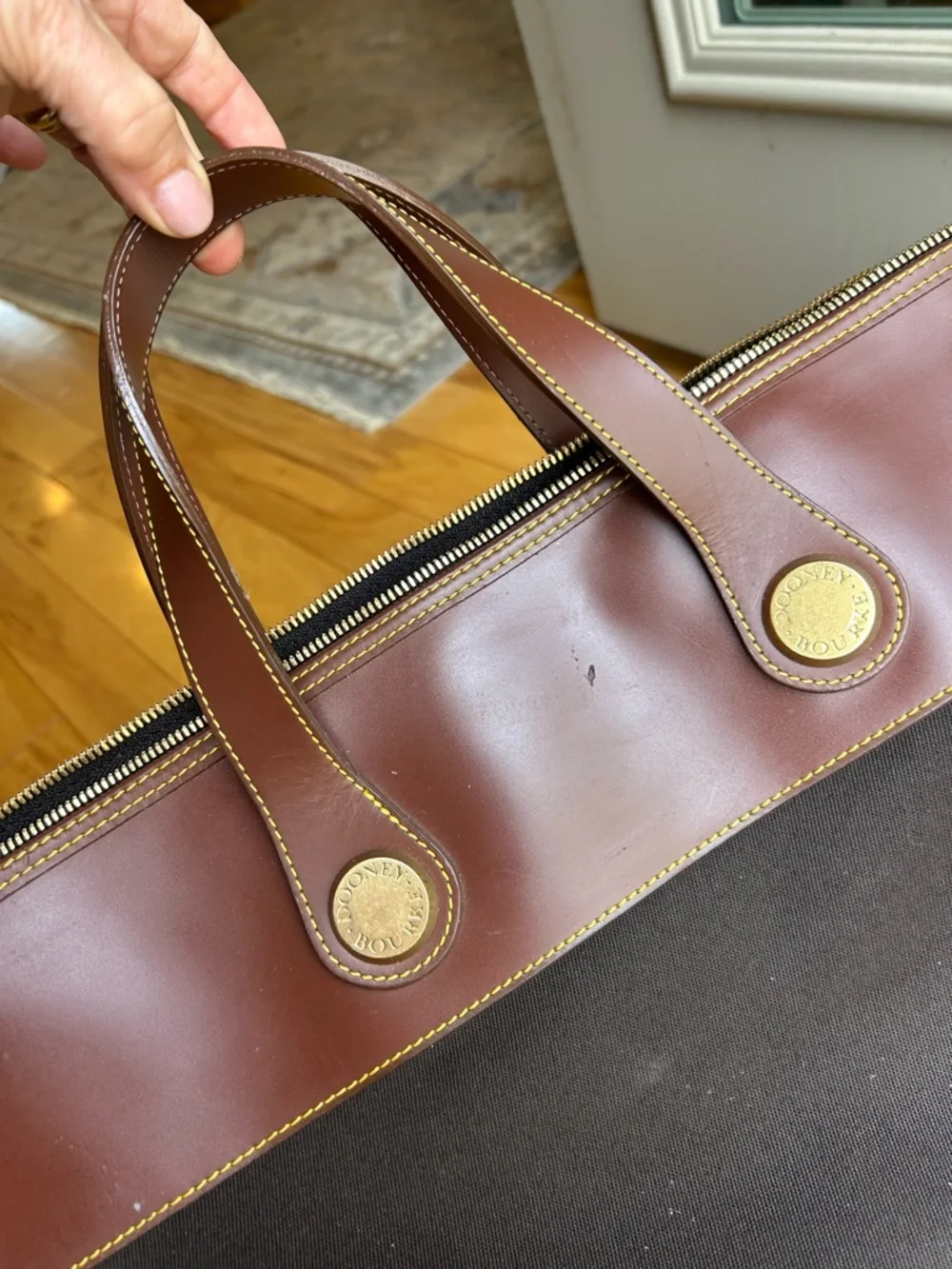 Vintage Dooney and Bourke Cabriolet Weekender Canvas and Leather Tote